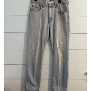 Levi's 505 Denim Jean's‎ Men's Blue Regular Fit Straight Legs Distressed 33x32